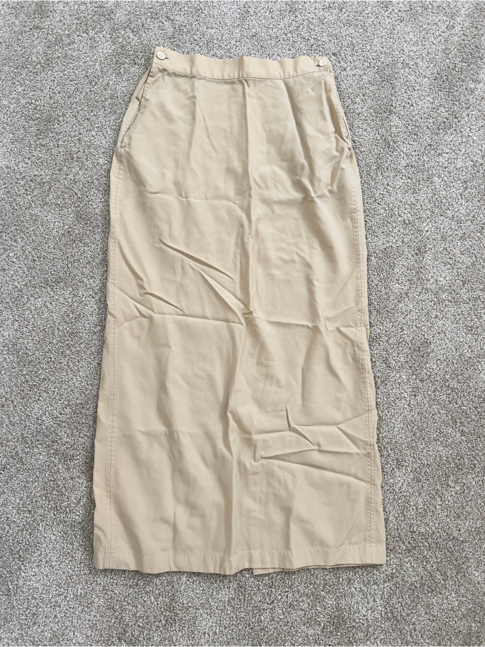 Y’s Yohji Yamamoto Midi Split End Wool Skirt
